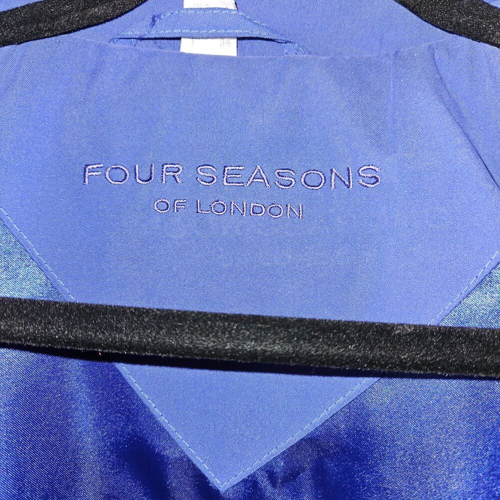 FOUR SEASONS OF LONDON Periwinkle Lightweight Trench Coat Size 4 - Picture 4 of 10